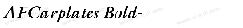 AFCarplates Bold字体转换